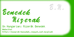 benedek mizerak business card