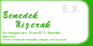 benedek mizerak business card